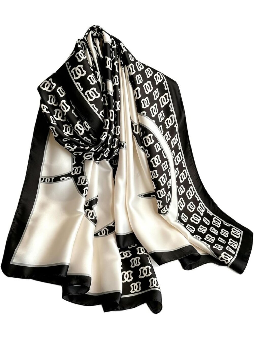 Silk Feel Long Scarf Shawl Wrap - Elegant Vacation Accessory for Women
